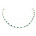 Traditional Necklace single string green onyx pearl stone P 390